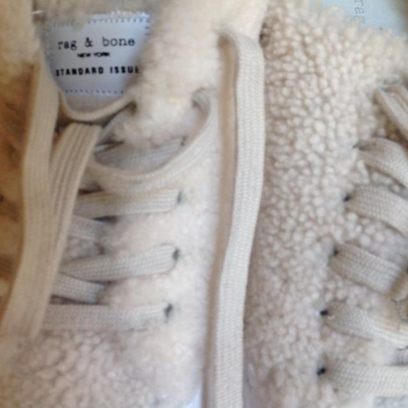 Rag and Bone Standard Issue Shearling Fur Sneakers - Picture 6 of 8